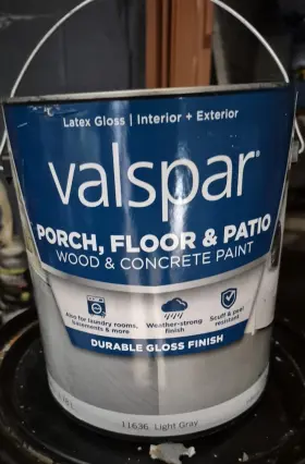 11636 Valspar Porch Floor And Patio Wood Concrete Latex Gloss Paint Light Gray