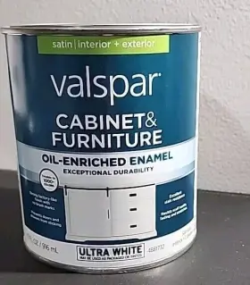 4881732 Valspar Ultra White Oil Enamel Cabinet And Furniture Paint Satin Free Shipping