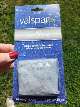 51max00702 Valspar Glitter Paint Crystals Additive Silver Add Sparkle To Your Walls New