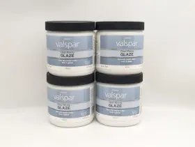 740167 Valspar Clear Mixing Glaze For Cabinets And Furniture Lot Of 4 Pints