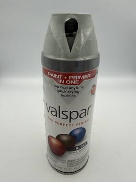 Valspar 85039 Perfect Finish Gloss Spray Paint Primer Smoke Infusion New