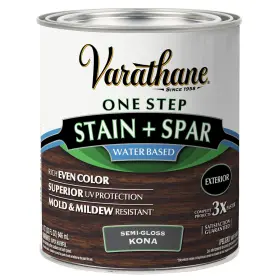 388142 Varathane 020066032173 Semi-gloss Water-based Exterior Spar Urethane Kona Quart
