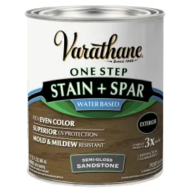 388143 Varathane 020066032180 Semi-gloss Water-based Exterior Spar Urethane Sandstone Quart
