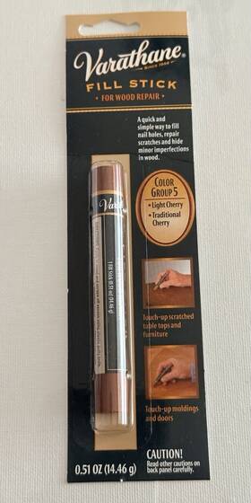 Varathane 020066134556 0.51 Oz Light Cherry Traditional Wood Fill Stick 1 Pack Color Group 5