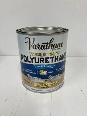 281542 Varathane 020066249311 1 Quart Triple Thick Polyurethane Clear Semi-gloss Interior New