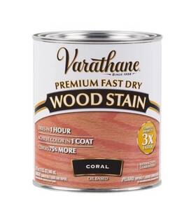 Varathane 020066333898 Lot Of 2varathane Fast Dry Semi-transparent Coral Oil-based Wood Stain Quart