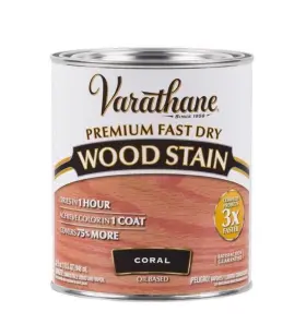 2varathane Varathane 020066333898 Lot Of Fast Dry Semi-transparent Coral Oil-based Wood Stain Quart