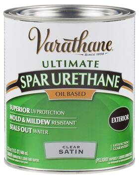 Varathane 242183h Rust-oleum 1-quart Classic Clear Oil Based Outdoor Spar 275