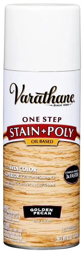 243863 Varathane Rust Oleum 12 Ounce Oil Based Stain Polyurethane Spray Golden Pecan