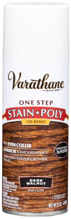 243870 Varathane Dark Walnut Oil Based Stain And Polyurethane Spray 12 Ounce
