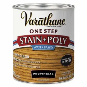 336359 Varathane One Step Stain And Polyurethane Water-based Semi Gloss Provincial Quart -