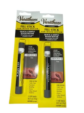 355232 Varathane Fill Stick For Wood Repair - Gray .51 Oz / 14g Pack 2