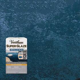 Varathane 445011348384 1 Quart Metallic Blue Gloss Super Glaze Finish And Preservative 3-pack