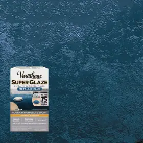 Varathane 445011348384 1 Quart Metallic Blue Gloss Super Glaze Finish And Preservative 3-pack