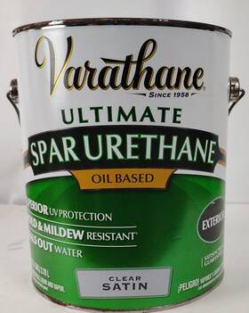 Varathane 9332 Ultimate Spar Urethane 1 Gallon Clear Satin Oil-based Exterior Low Voc