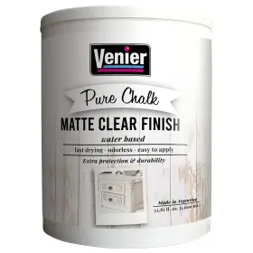 Venier 810063040178 Matte Clear Finish 33.81fl.oz. Protective Paint Water Based Acrylic Top Coat Sea