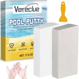 Ycnzv1 Vereclue Pool Putty 17.6 Oz 2 Part Epoxy For Leaks Underwater Or Above
