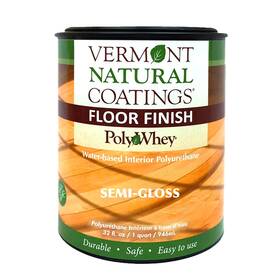Vermont Natural Coatings 681441402150 Polywhey Quart Semi Gloss Floor Paint Ultra Durable Low Voc Quick Drying Finish