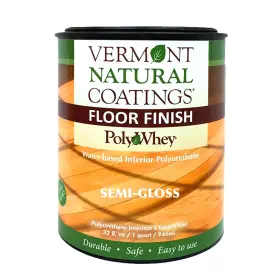 Vermont Natural Coatings 681441402150 Polywhey Quart Semi Gloss Floor Paint Ultra Durable Low Voc Quick Drying Finish
