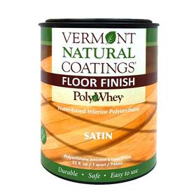 Vermont Natural Coatings 681441402181 Polywhey Ultra Durable Bio Based Satin Floor Paint Quick Dry Low Voc Quart