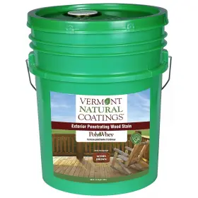 Vermont Natural Coatings 817511015054 Polywhey Exterior Penetrating Stain Acorn Brown 5gal