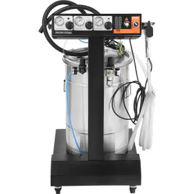 100kv Vevor 197988818168 Powder Coating System 50w Output 50l Hopper Spray Gun Trolley Base