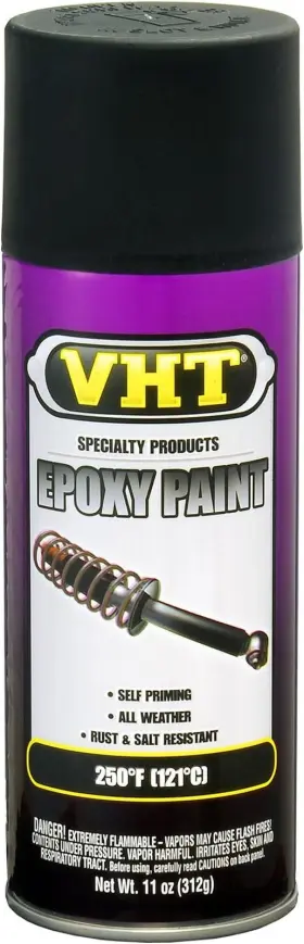 Sp652 Vht 445006472414 Satin Black Epoxy All Weather Paint Can - 11 Oz