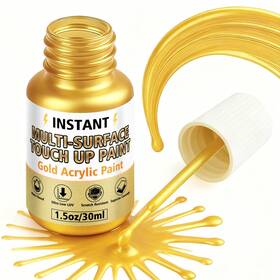Vigorder Paint-03 Gold Leaf Paint For Metal And Wood Rich Metallic Shine Fast Dr