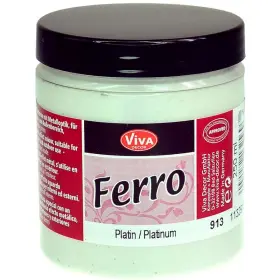 Vd1132-91340 Viva Decor Ferro Metal Effect Textured Paint 3oz Platinum