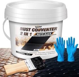 Vividye 313044495450 2 In 1 Rust Converter And Metal Primer 36oz Water-based Remover Black Paint