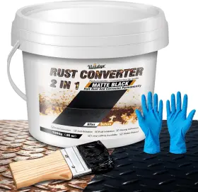 Vividye 313044495450 2 In 1 Rust Converter And Metal Primer 36oz Water-based Remover Black Paint