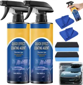 Voguzy 313110581513 2pcs Car Coating Spray Quick Effect Agent Paint Protection Glass Cleaner