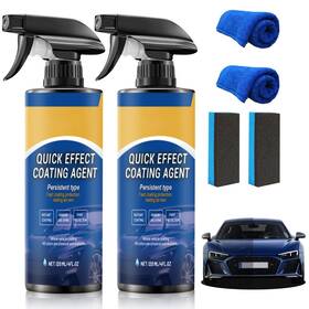 Wangxyz 744759876447 2pcs Car Coating Spray Quick Effect Agent Coat Wax Scratch