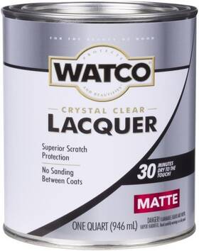 Watco 321533 Lacquer Crystal Clear Wood Finish Quart Matte