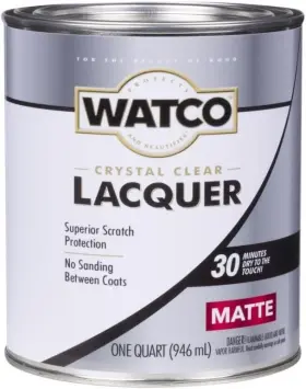 321533 Watco Lacquer Crystal Clear Wood Finish Quart Matte