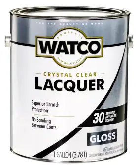 63031 Watco Crystal Clear Gloss Lacquer Wood Finish - 1 Gallon