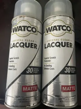 63281 Watco 2 Cans 11.25 Oz. Crystal Clear Matte Spray Lacquer