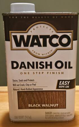 Watco 65341 Danish Oil Finish- Black Walnut - One Quart Stain Seals Protects