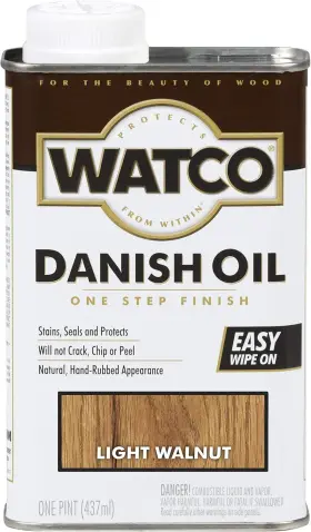 65551 Watco Danish Oil Wood Finish Pint Light Walnut 1 - New Color