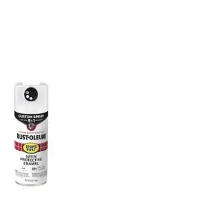 376870 White Rust-oleum Stops Rust Custom Spray 5-in-1 Satin Paint - 12 Oz Choose Color