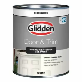 White 744759485540 1 Quart Bright Gloss Interior/exterior Oil Paint