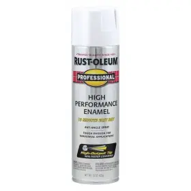 7590838 White Rust-oleum Rust Preventative Spray Paint Flat 15 Oz