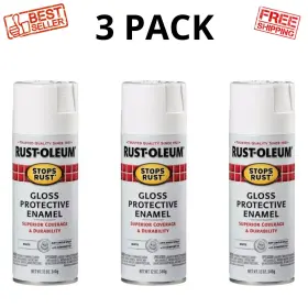 7792830 White Rust-oleum Stops Rust Protective Enamel Gloss Spray Paint 36 Oz