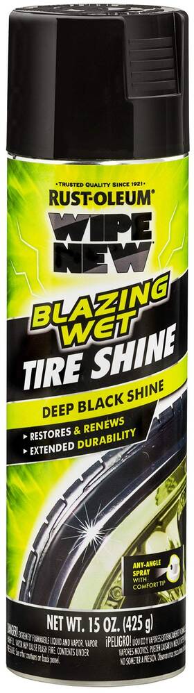 Wipe New 365324 Rust Oleum Blazing Wet Tire Shine 15 Ounce Ultimate Durability
