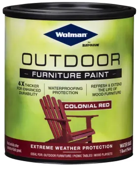 360350 Wolman 020066469801 Outdoor Furniture Paint Quart Colonial Red 12 Fl Oz Pack Of 1