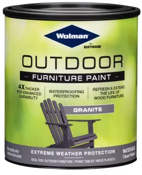 360351 Wolman 020066469818 Outdoor Furniture Paint Quart Granite 12 Fl Oz