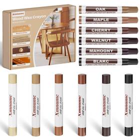 Xmnamc 635412008650 Wood Filler Sticks 12 Colors Wax Crayons Furniture Markers Touch Up For