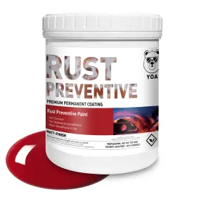 Yoa 765452848661 Metal Rust Protective Paint Matte Red 32oz. Suitable For Trailer