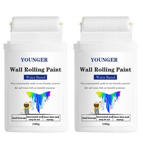 Younger.com Bu1628 White Paint Water Based And Low Odor Wall Coating With Roller Brush Kit