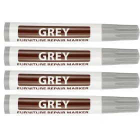 Zaplyte 676766724629 4pcs Furniture Markers Touch Up Repair Kit Grey